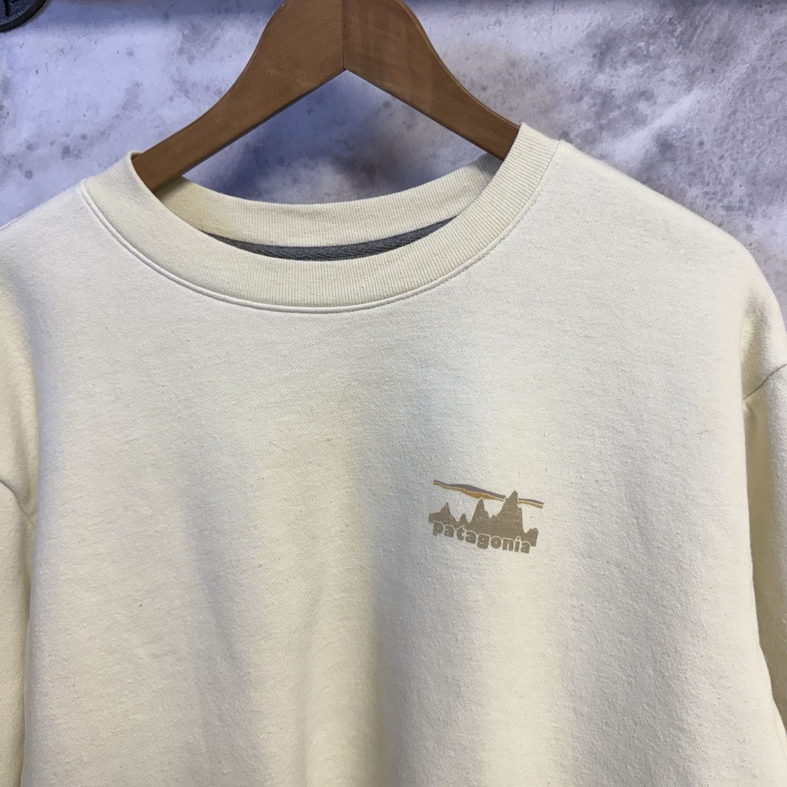 Patagonia Patagonia Sweatshirt Mens XL Womens XXL Cream Crew Neck 26x2 Size US XL / EU 56 / 4 - 1 Thumbnail