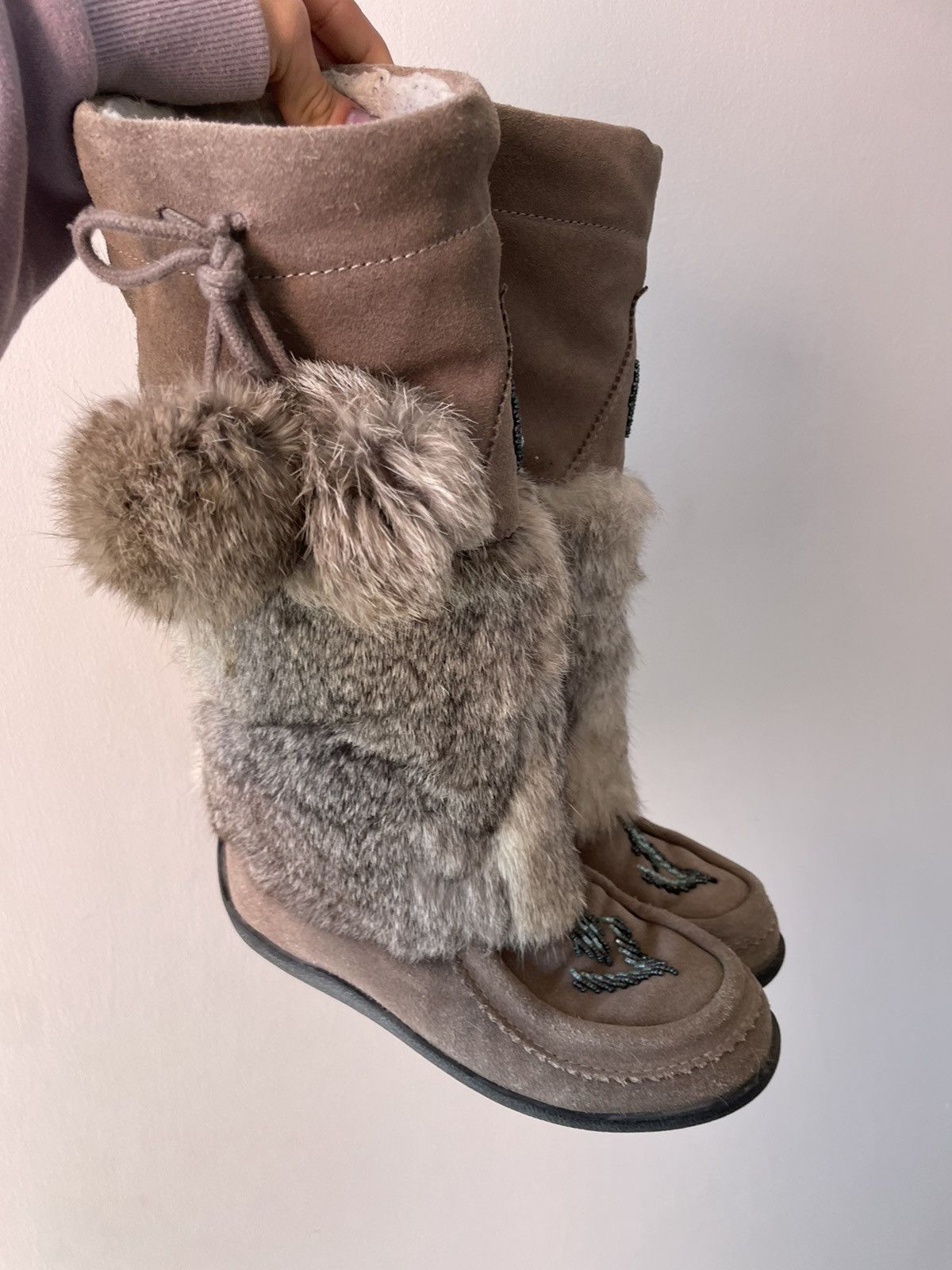 Vintage y2k faux fur boots Size US 6 / IT 36 - 5 Thumbnail