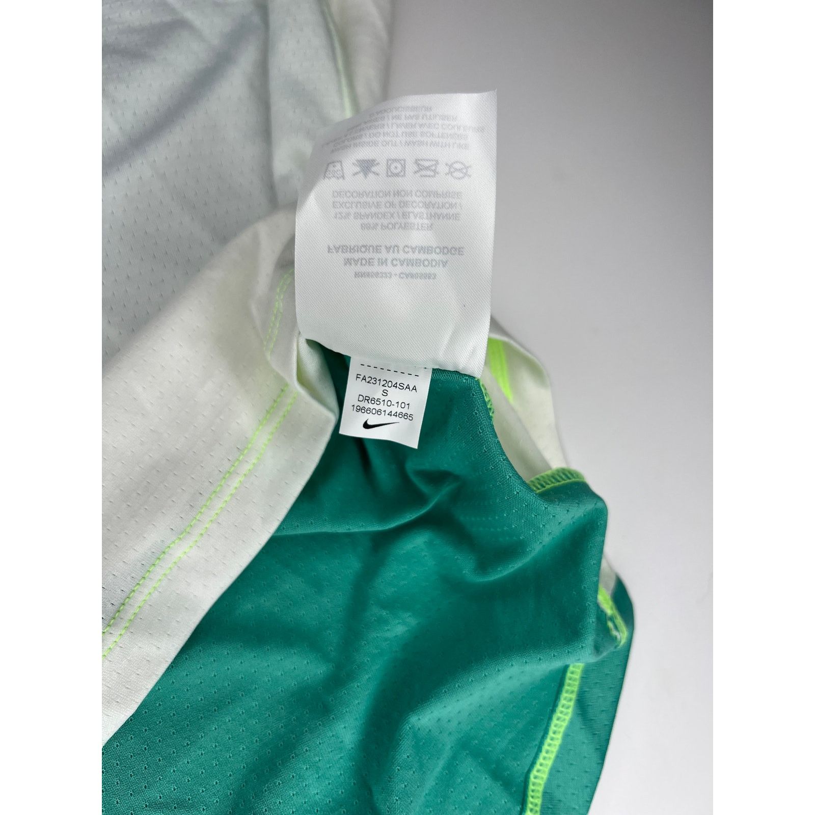 Nike Nike Court Advantage Slim Dri-FIT Tennis Shirt White Teal Size US S / EU 44-46 / 1 - 8 Thumbnail