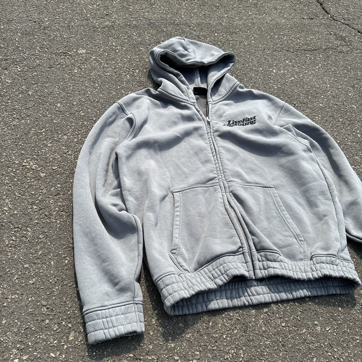 Japanese Brand × Vintage vintage lfdy zip hoodie live fast die young boxy fit Size US M / EU 48-50 / 2 - 2 Thumbnail