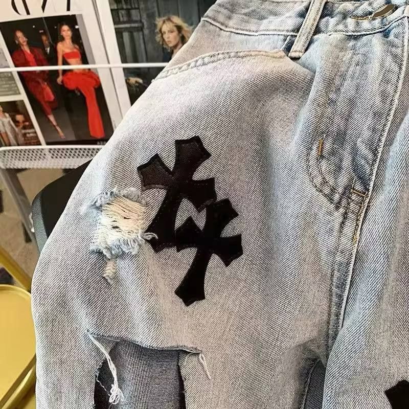 Japanese Brand × Vintage Men's wide, worn denim shorts Size US 34 / EU 50 - 5 Thumbnail