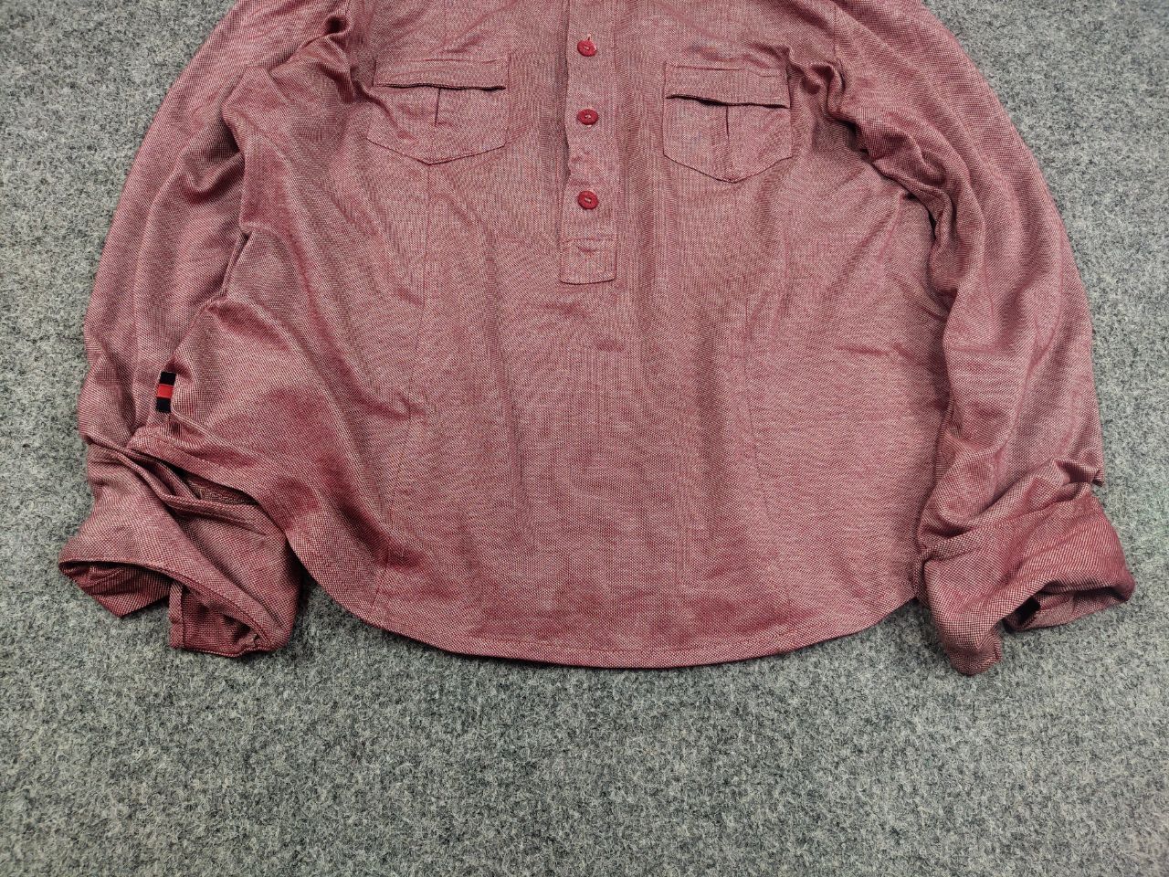 Gucci Vintage '08 Gucci glossy red 1/4 button Long sleeve Shirt Size M / US 6-8 / IT 42-44 - 6 Thumbnail