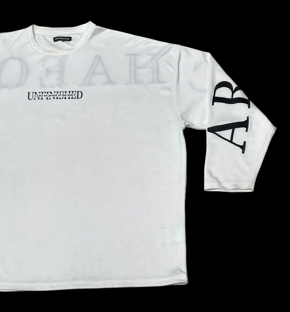 Japanese Brand × Vintage × semanticdesign Vintage Japanese Brand Semantic Design T-Shirt 2000s Size US L / EU 52-54 / 3 - 3 Thumbnail