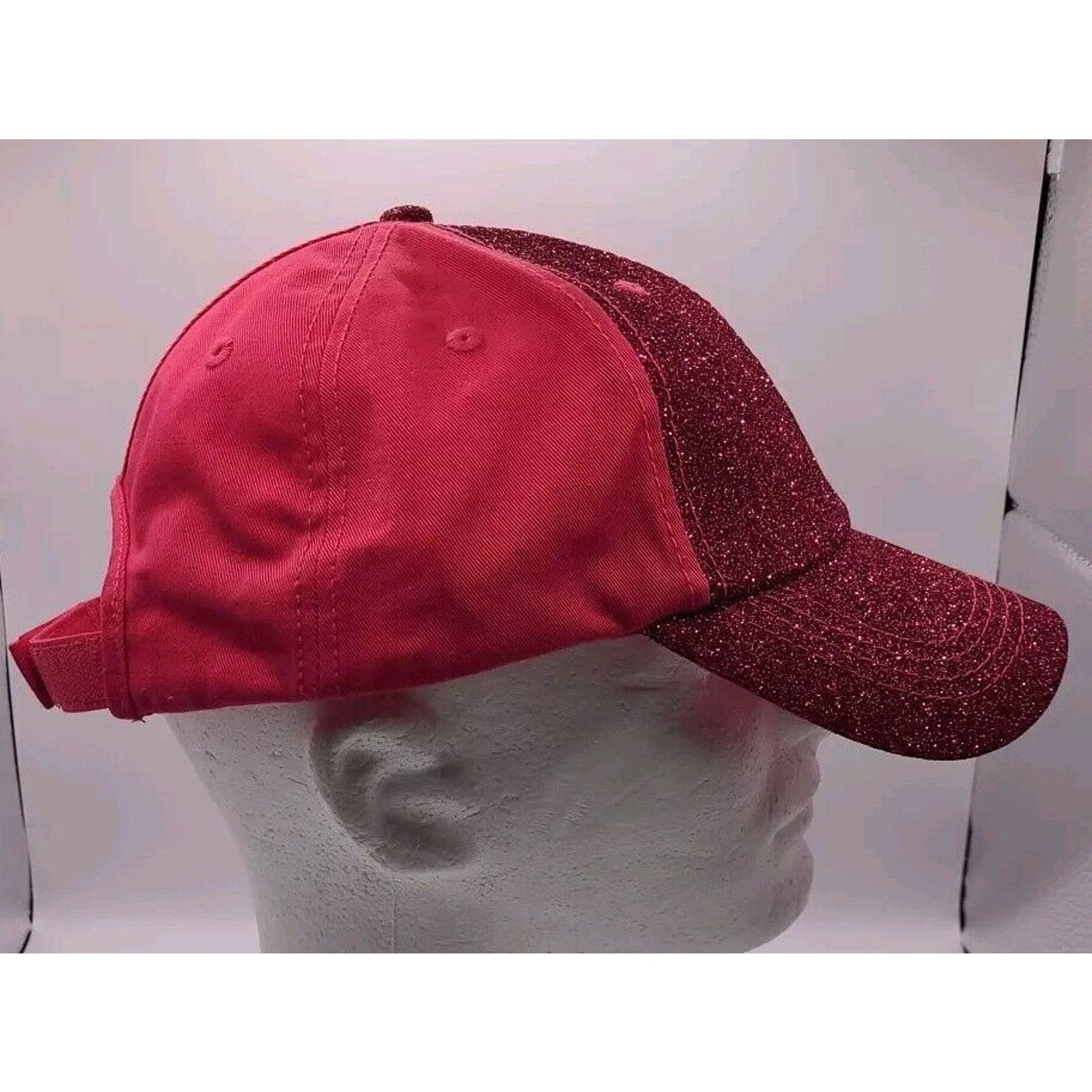 Ethos NWOT Ladies KB ETHOS Glitter Pink Ponytail Cap Strapback Hat Size ONE SIZE - 5 Thumbnail