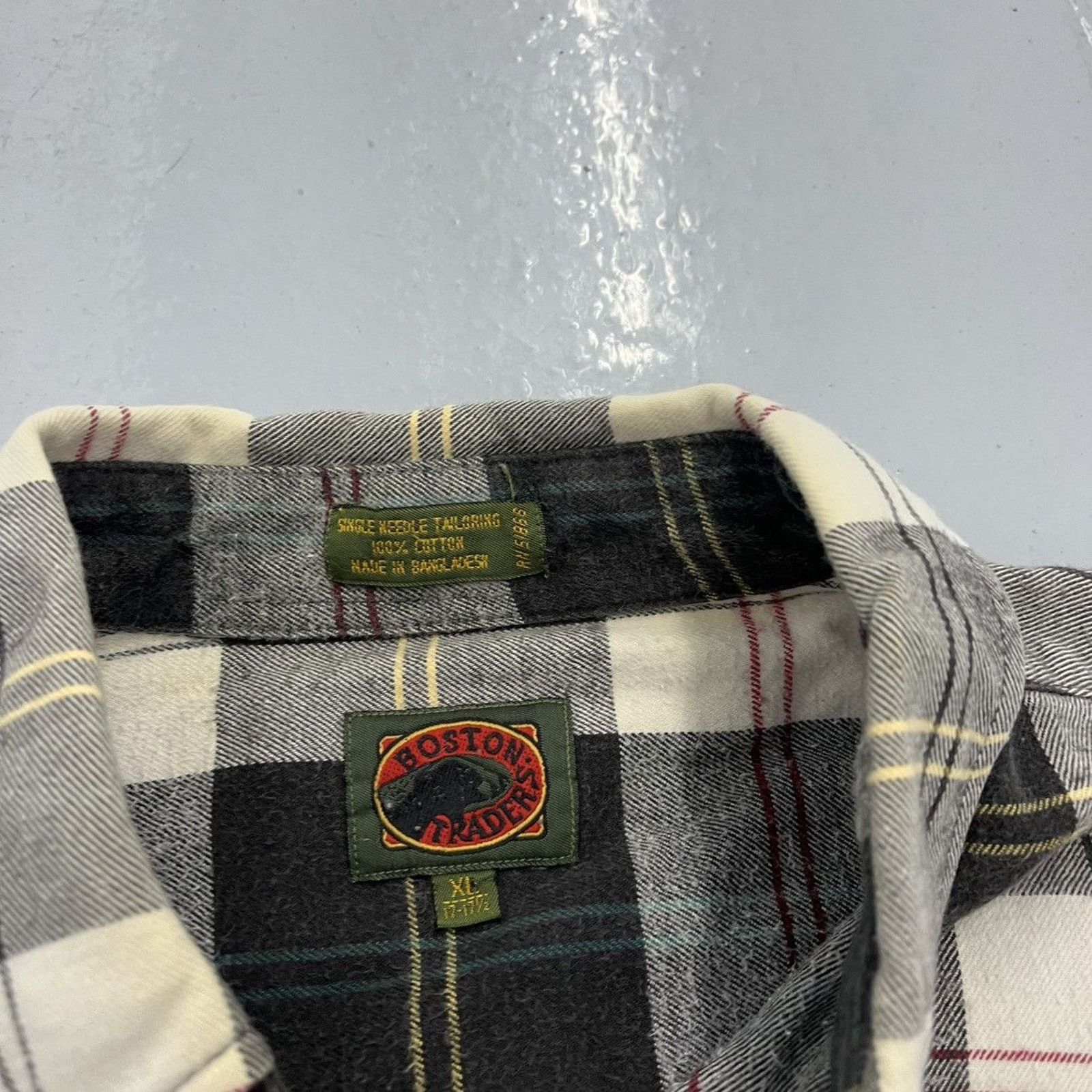 Other Vintage 90s Boston Trader Black/White Plaid Cotton Flannel Size US XL / EU 56 / 4 - 4 Thumbnail