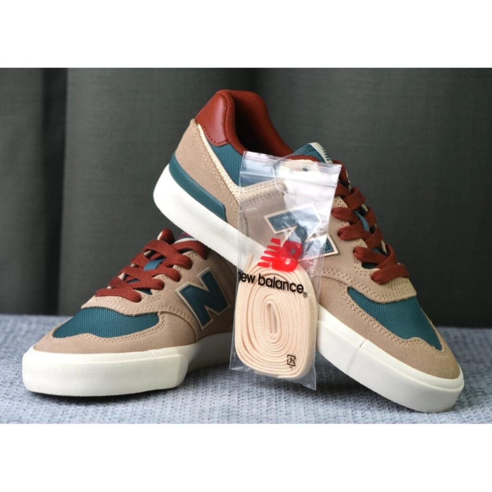 New Balance New Balance NM574VTF Vulc Unisex | Tan/Brown/Green Size US 6 / EU 39 - 4 Thumbnail