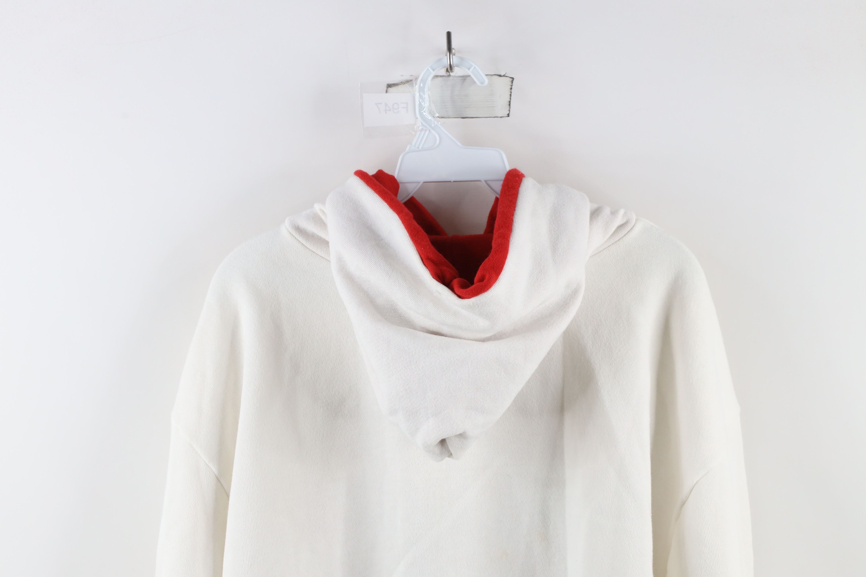 Vintage Vintage 90s State University Hoodie Sweatshirt White USA Size US L / EU 52-54 / 3 - 15 Thumbnail