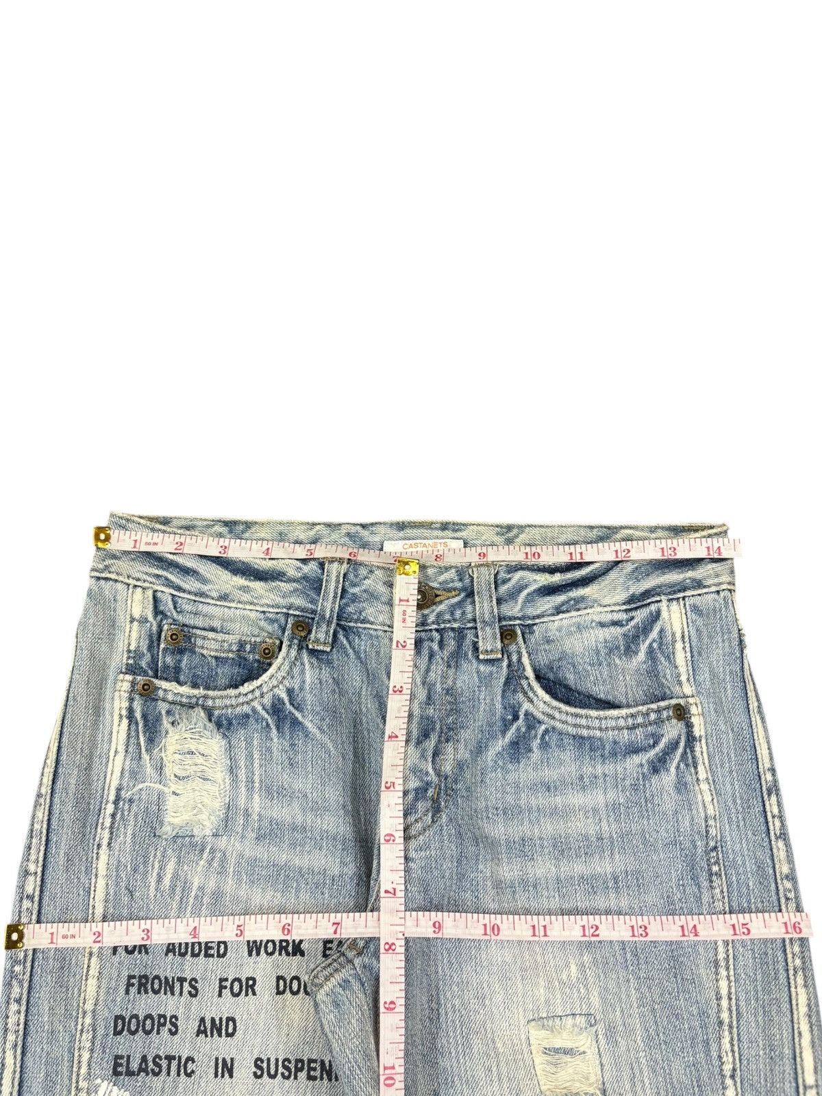 Seditionaries Vintage Japanese Brand Faded Wash Printed Flare Jeans Size US 29 - 10 Thumbnail