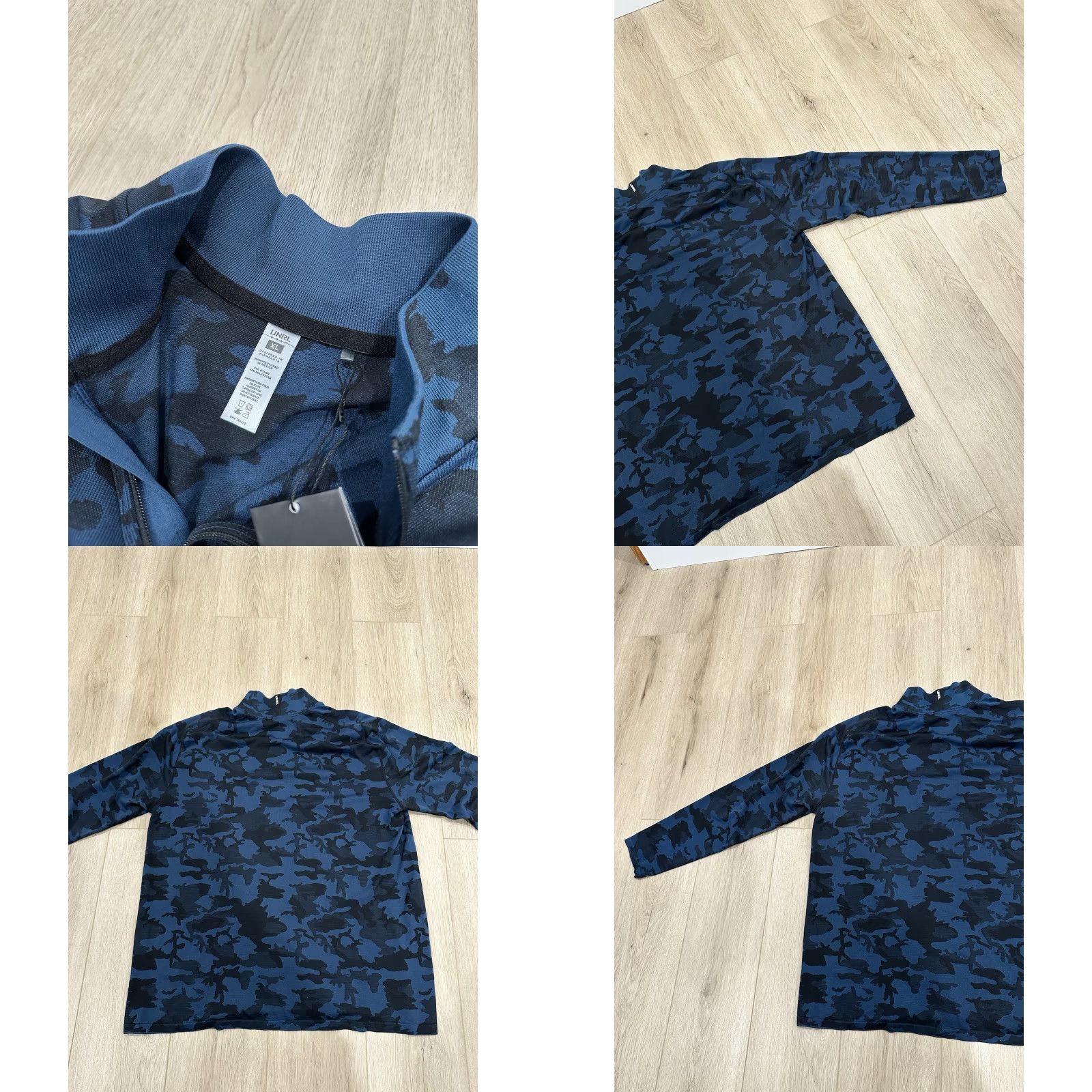 Vintage UNRL Golf Sweatshirt Mens XL Blue Camo 1/4 Zip Pullover Windbreaker Athletic Top Size US XL / EU 56 / 4 - 8 Thumbnail