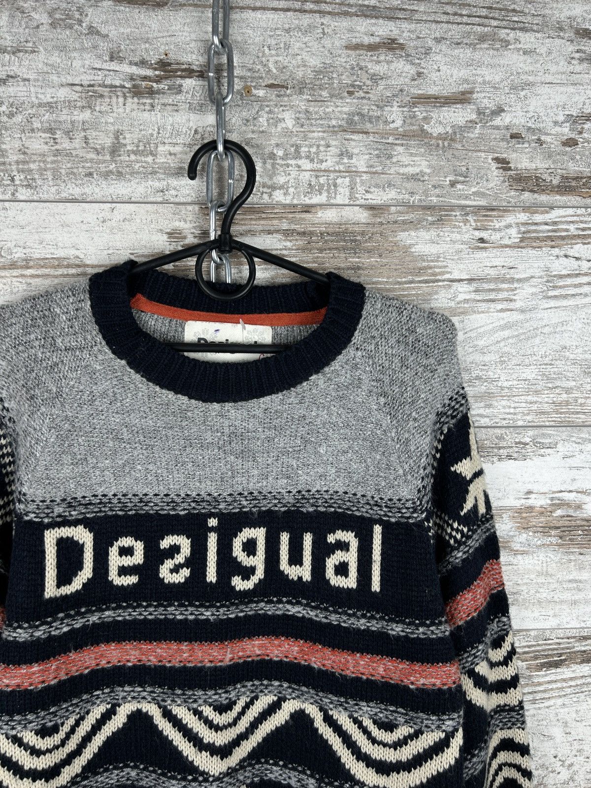 Desigual Mens Vintage Desigual Sweater big logo luxury rare y2k Size US M / EU 48-50 / 2 - 3 Thumbnail