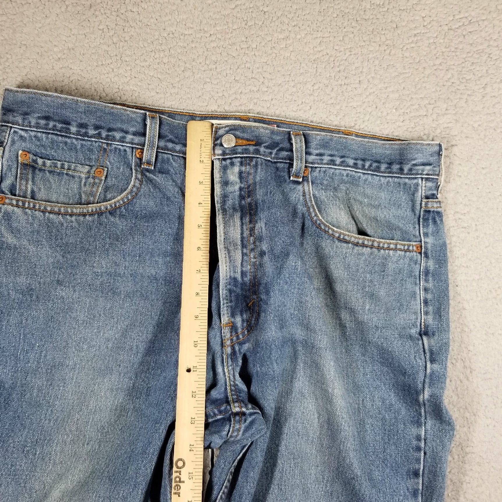 Levi's Levi's 550 Jeans Men's Relaxed Fit Tapered 38x32 Blue Denim Pants Size US 38 / EU 54 - 6 Thumbnail