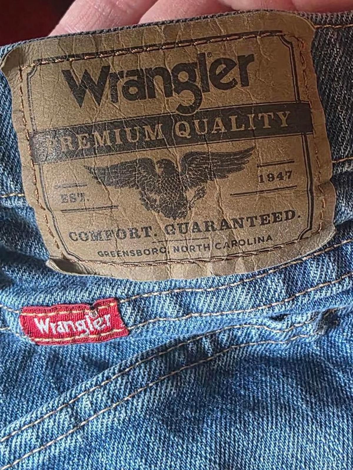 Wrangler Wrangler Jeans Mens 40x30 Blue Denim Straight Leg Workwear Size US 40 / EU 56 - 5 Thumbnail