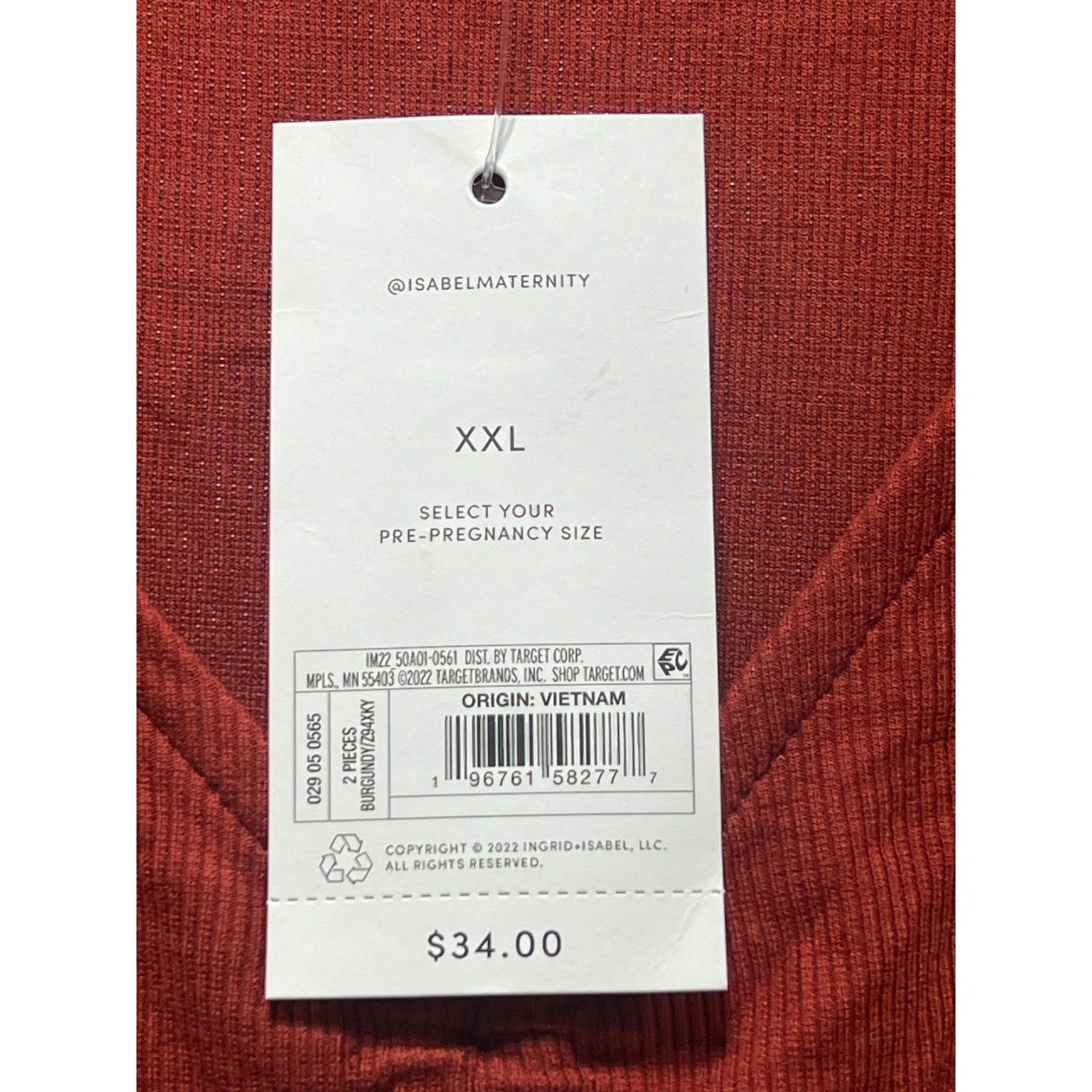 Other Isabel Maternity- Women's Long Sleeve Ruched Ruffle Crop Top Size XXL / US 16-18 / IT 52-54 - 7 Thumbnail