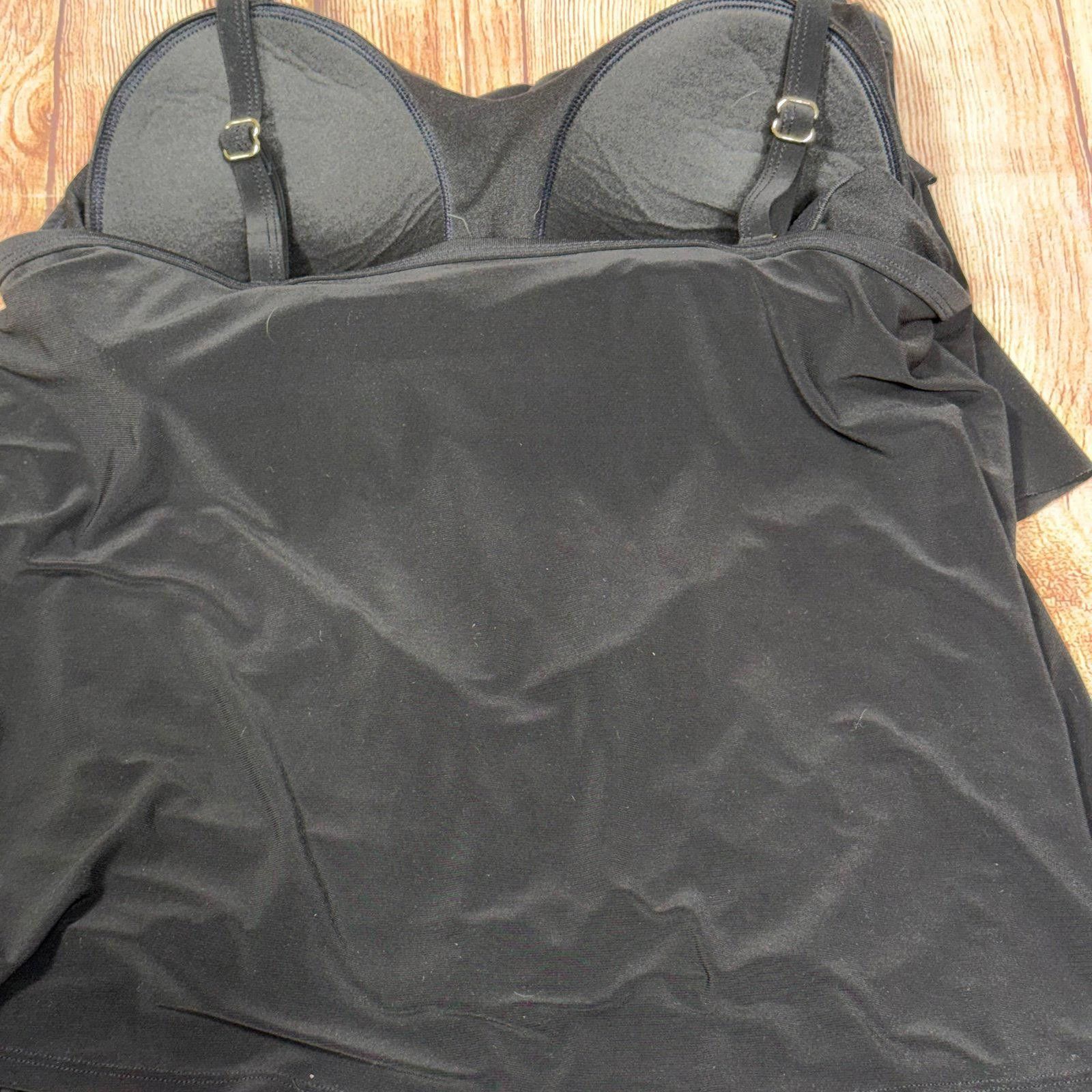 Other Shade & Shore Black Tankini Top Size 14/16 Size ONE SIZE - 5 Thumbnail