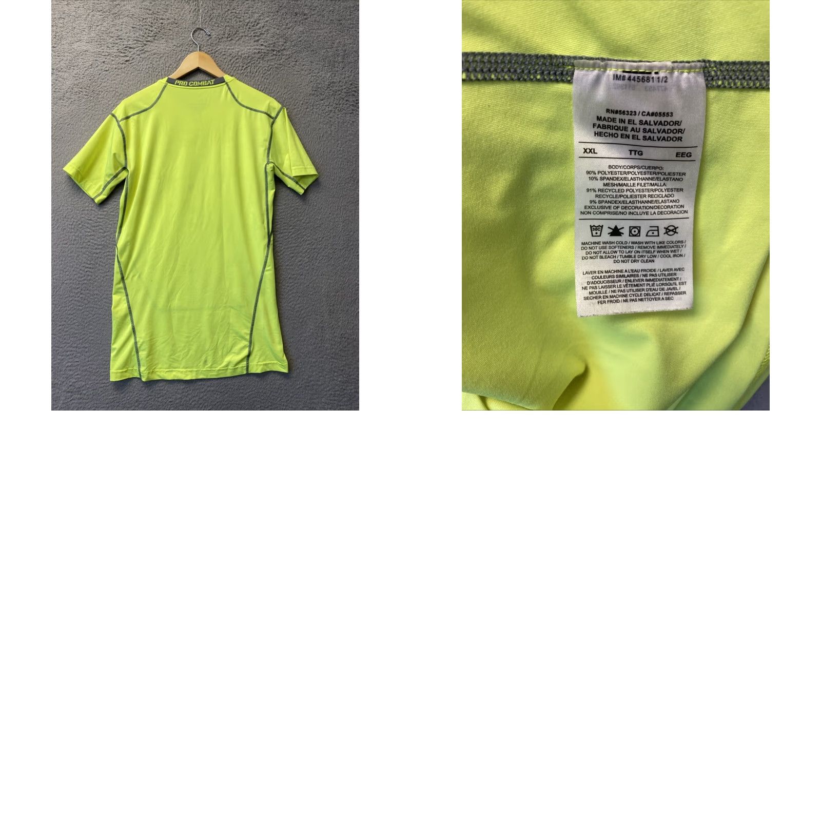 Nike Nike Pro Neon Fluorescent Shirt Short Sleeve Women's XXL Yellow Hi Visibility Athletic Nike Pro Neon Shirt Size XXL / US 16-18 / IT 52-54 - 8 Thumbnail