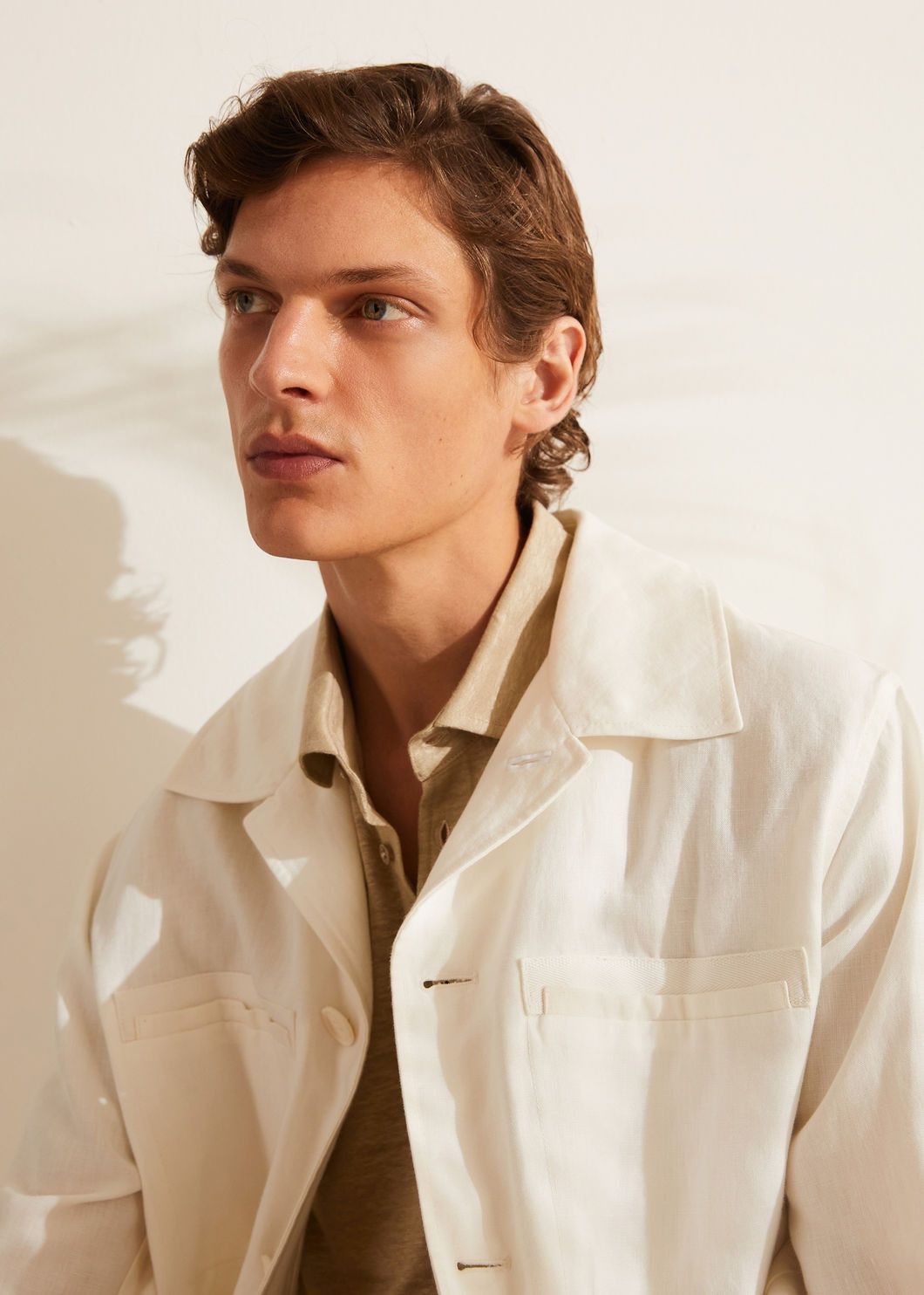 Loro Piana o1w1db10125 FAI1314 Polo Shirt in Light Beige Size US XL / EU 56 / 4 - 4 Thumbnail