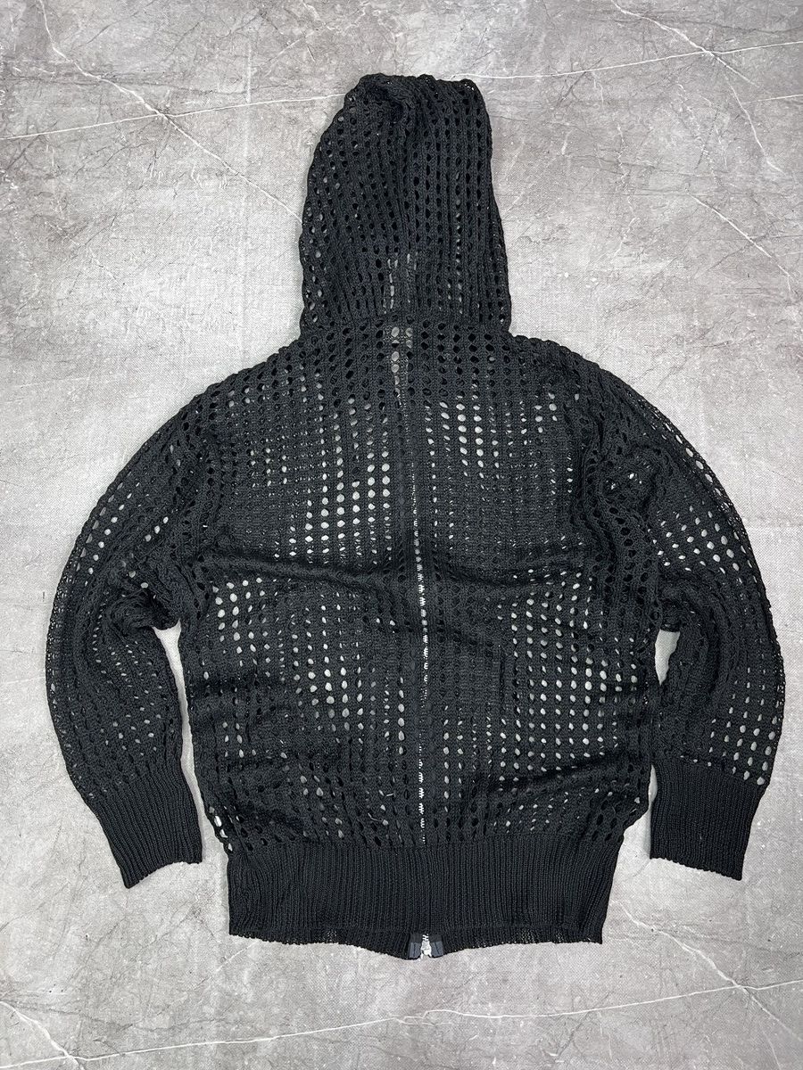 Le Grande Bleu (L.G.B.) Vintage Knitted Black mesh Hoodie LGB Y2K style japanese Size US M / EU 48-50 / 2 - 6 Thumbnail