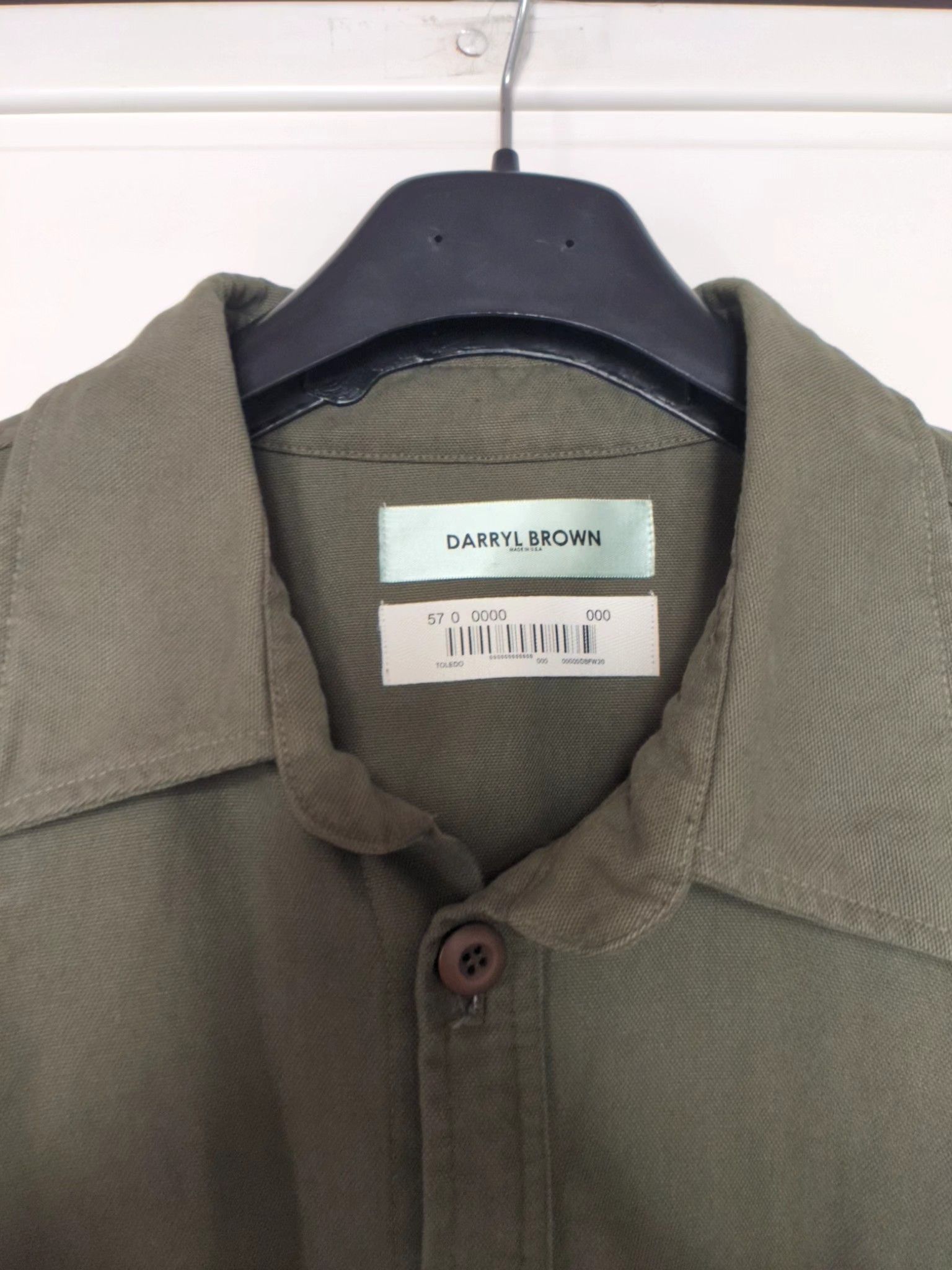 Other Darryl Brown Military Work Shirt Olive Green Size US XL / EU 56 / 4 - 5 Thumbnail