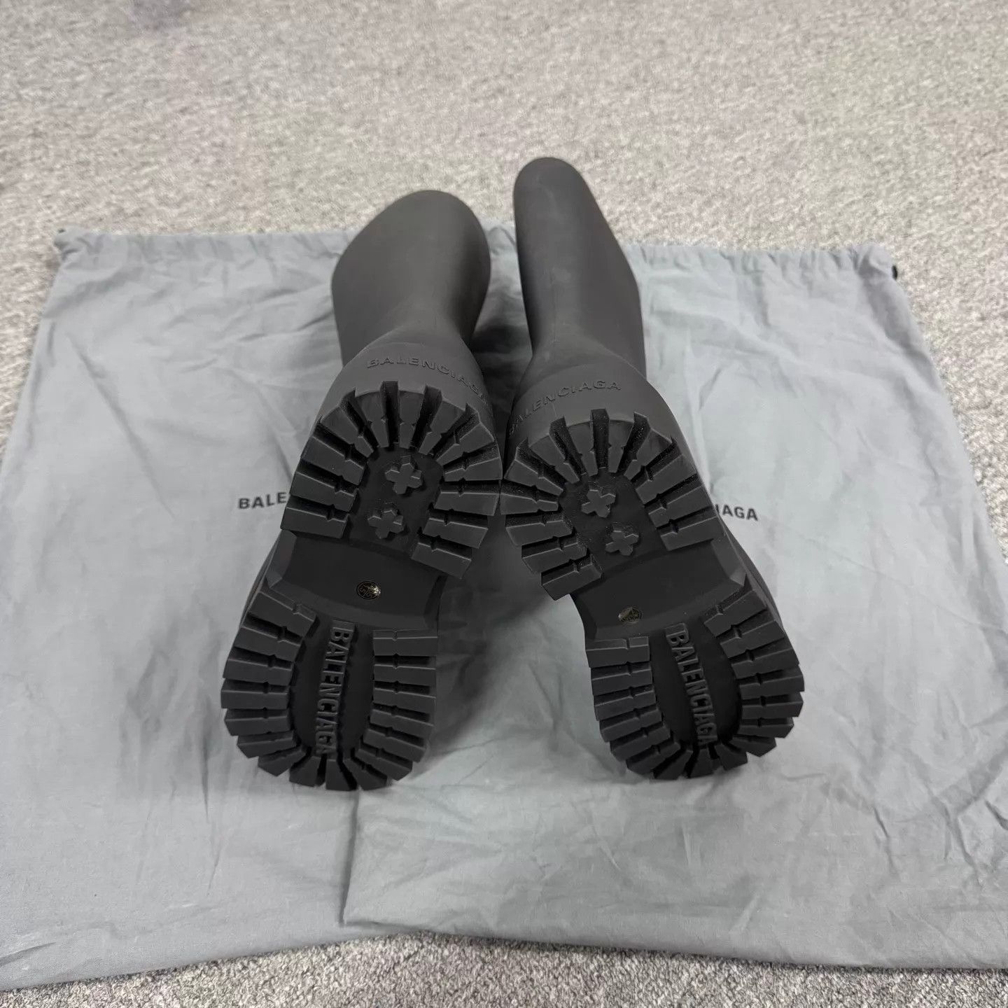 Balenciaga Balenciaga Black Rubber Platform Tall Rain Boots Hype Y2K Size US 6.5 / IT 36.5 - 5 Thumbnail