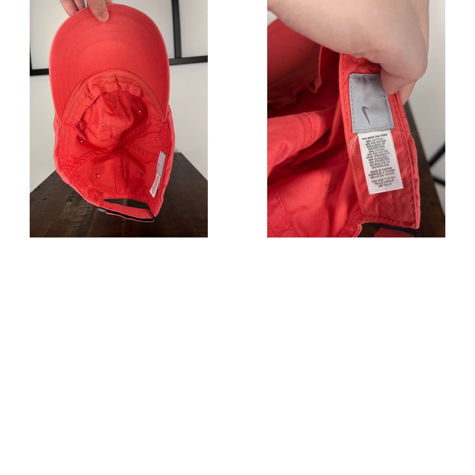 Nike Nike Hat Cap Strap Back Adult One Size Pink Swoosh Logo Cotton Polyester Golf Outdoor Size ONE SIZE - 9 Thumbnail