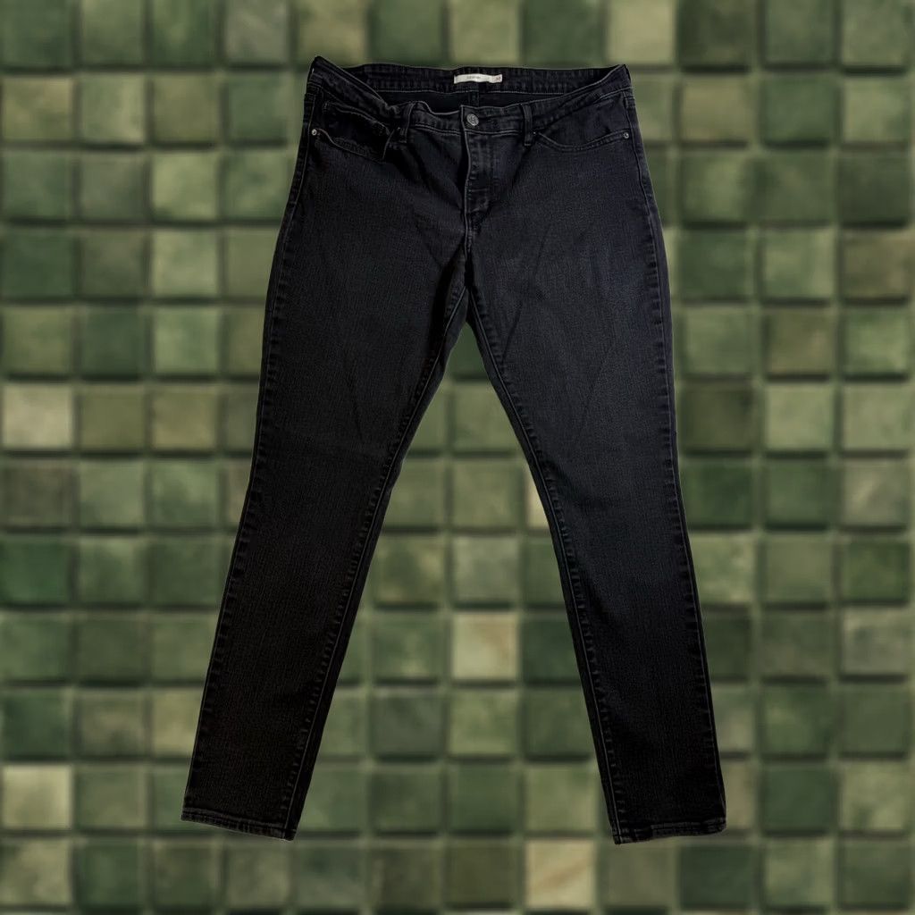 Levi's Levi's 711 Skinny Jeans Women Black/Grey Denim 32x30 Mid Rise 5-Pocket Regular 90s Theme Womens Size 24" / US 00 / IT 34 - 1 Thumbnail