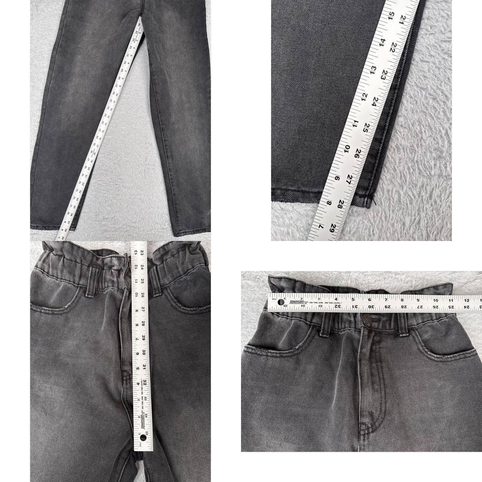 Forever 21 FOREVER 21 Jeans Womens Small Black High Rise Paperbag Waist Mom Tapered Leg Size 28" / US 6 / IT 42 - 8 Thumbnail