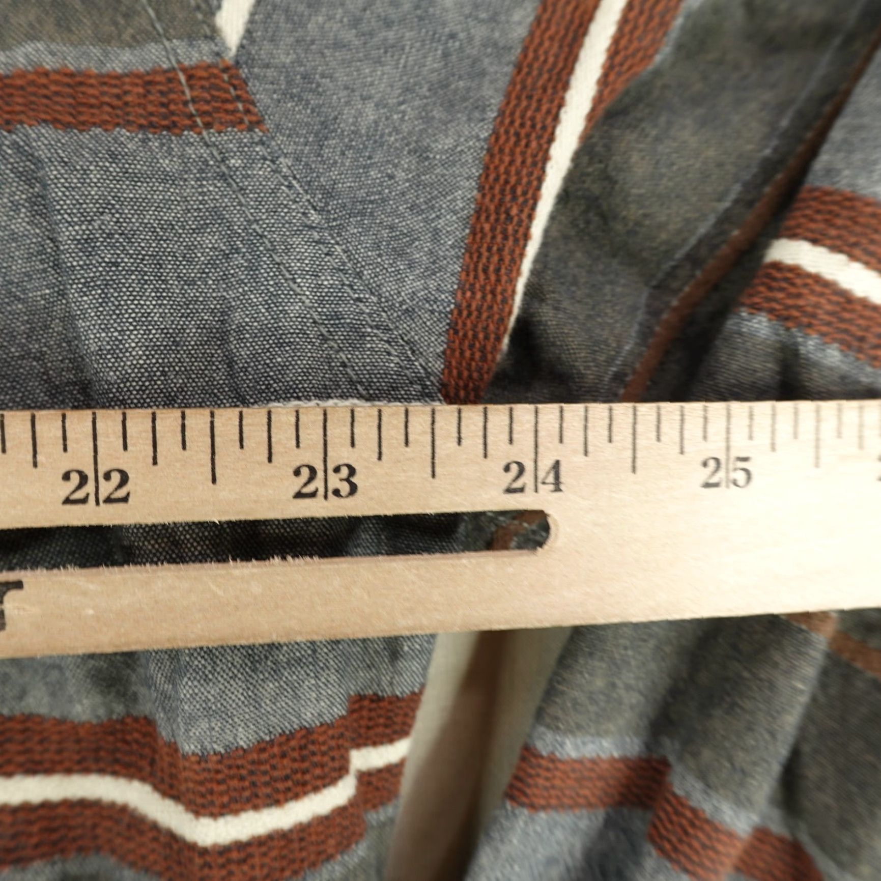 Carbon2Cobalt VINTAGE Carbon 2 Cobalt Shirt Mens Large Gray Red Blanket Stripes Flannel Button Up Work Shirt - Long Sleeve Cotton Casual 90s Mens Large Gray Size US L / EU 52-54 / 3 - 7 Thumbnail
