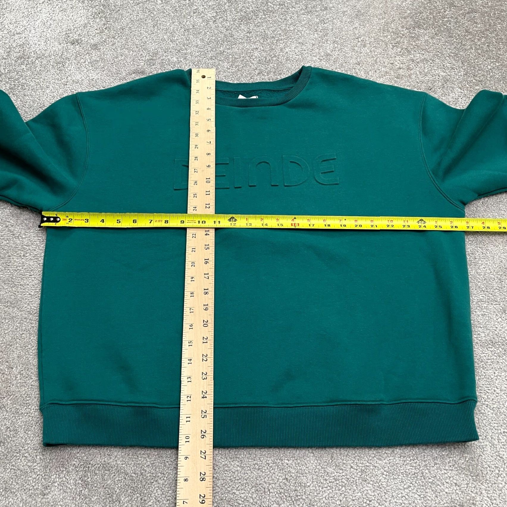 Logo 7 Deinde Logo Pullover Sweatshirt Mens XL Green Crew Neck Fleece All Seasons Casual Modern Classic Sports Size US XL / EU 56 / 4 - 6 Thumbnail