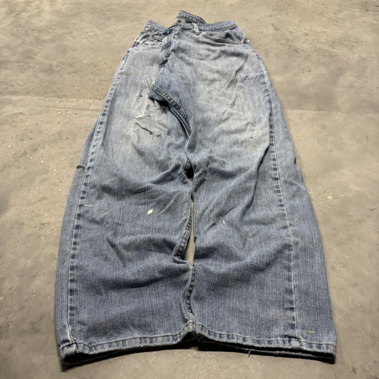 Japanese Brand × Vintage Crazy Vintage Y2K/2000s Grunge Light Wash Denim Jeans! Size US 36 / EU 52 - 3 Thumbnail