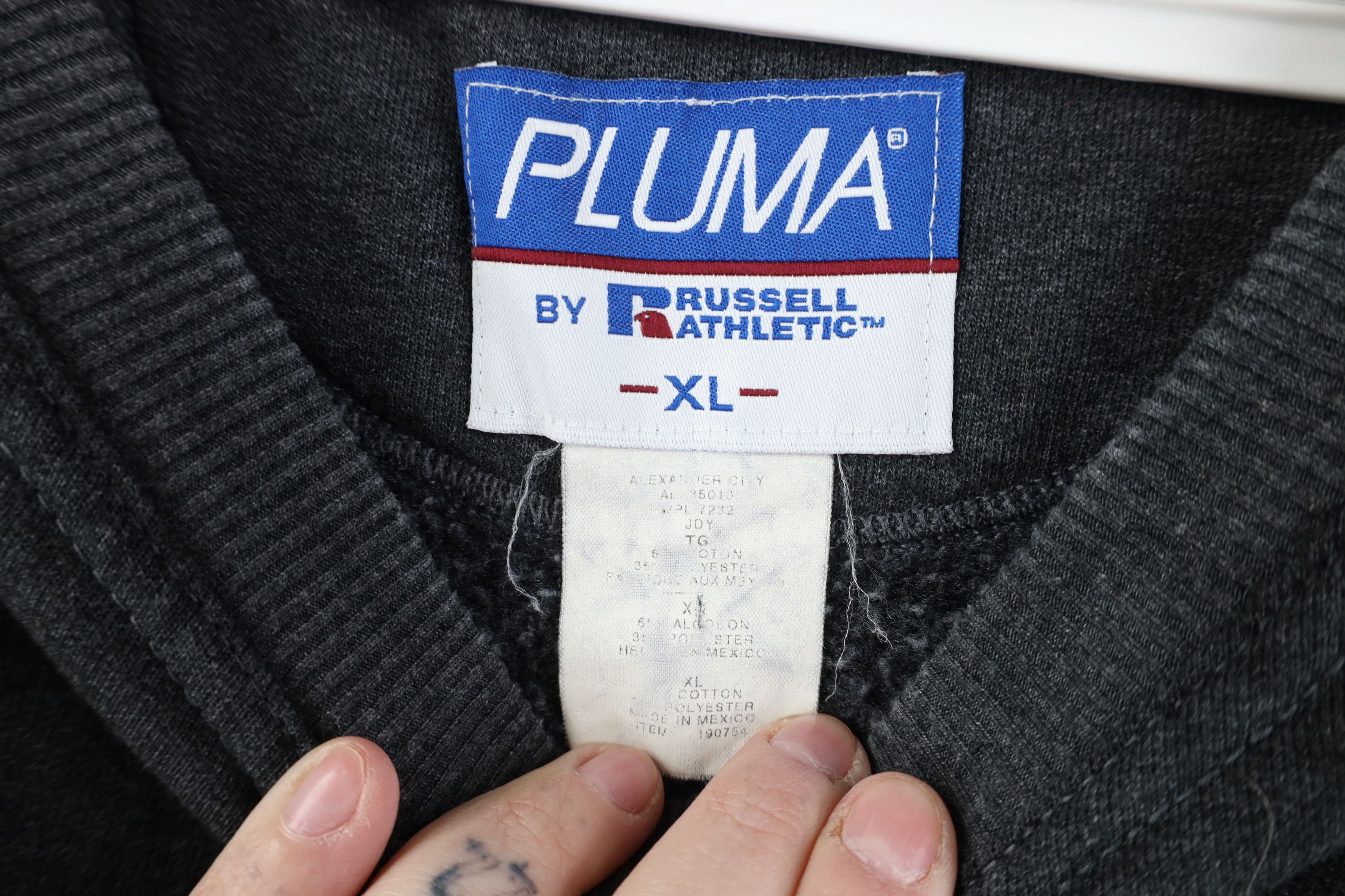 Russell Athletic Vintage 90s Russell Athletic Heavy Sweatshirt Charcoal Gray Size US XL / EU 56 / 4 - 7 Thumbnail