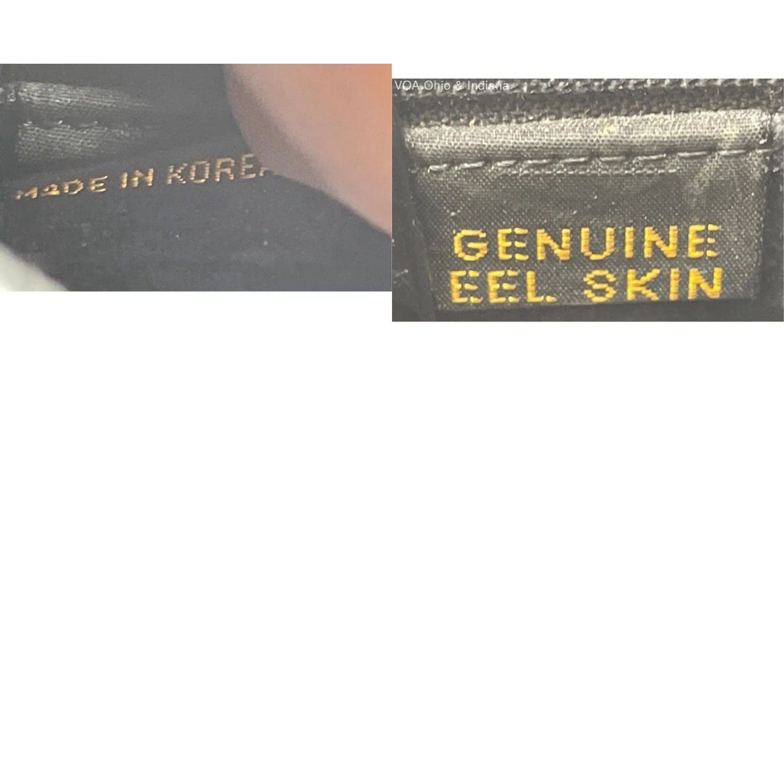 Skin Women’s Genuine Eel Skin Leather Small Clutch Purse Handbag Made In Korea Women Small Black Leather Clutch Size ONE SIZE - 8 Thumbnail