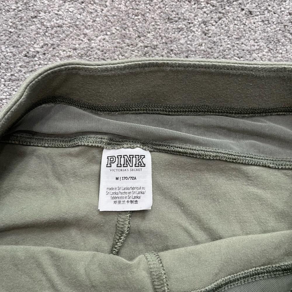 Pink PINK YOGA VS VICTORIA'S SECRET Olive Green Mesh High Waisted Size 32" / US 10 / IT 46 - 6 Thumbnail