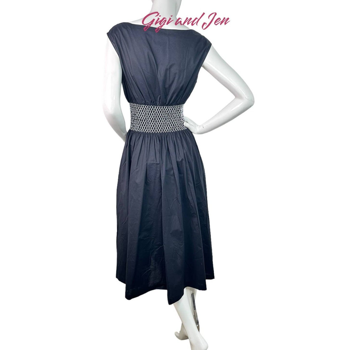 Kate Spade Kate Spade Poplin V-neck Dress Medium in Black Size M / US 6-8 / IT 42-44 - 8 Thumbnail