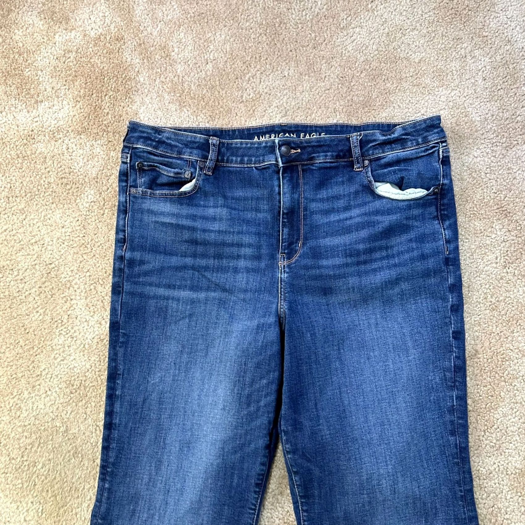 American Eagle Outfitters American Eagle Jeans Women's Festival High Rise Flare 20s Next Level Stretch Size 42" / US 20 - 2 Thumbnail