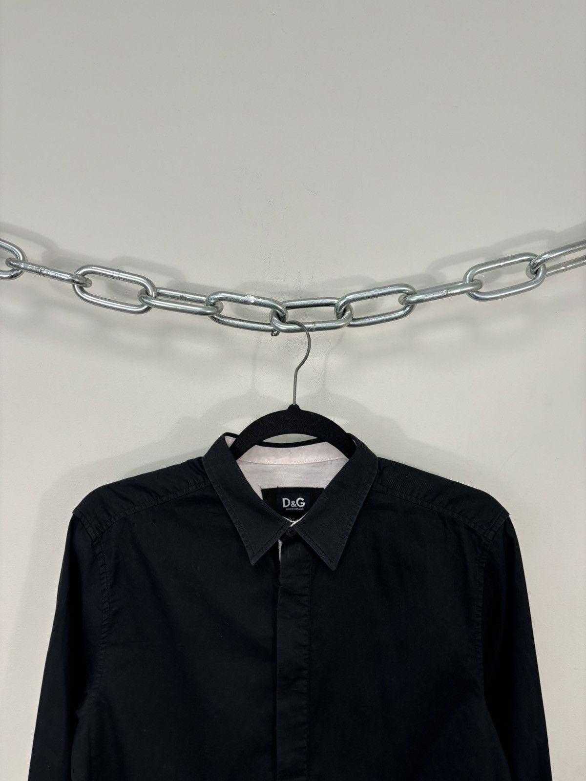 Dolce & Gabbana Vintage Dolce & Gabbana Men’s Black Luxury Button Up Shirt Size US S / EU 44-46 / 1 - 3 Thumbnail