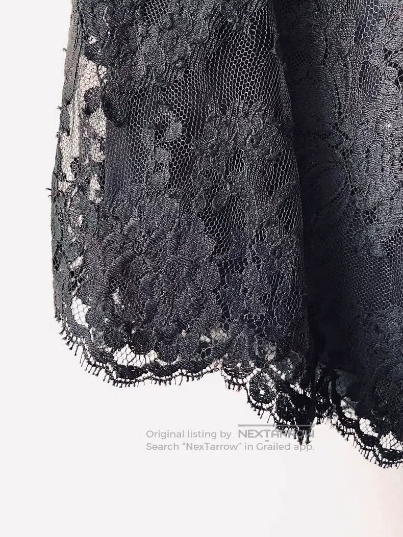 Valentino Lace one-shoulder crystal buckle dress