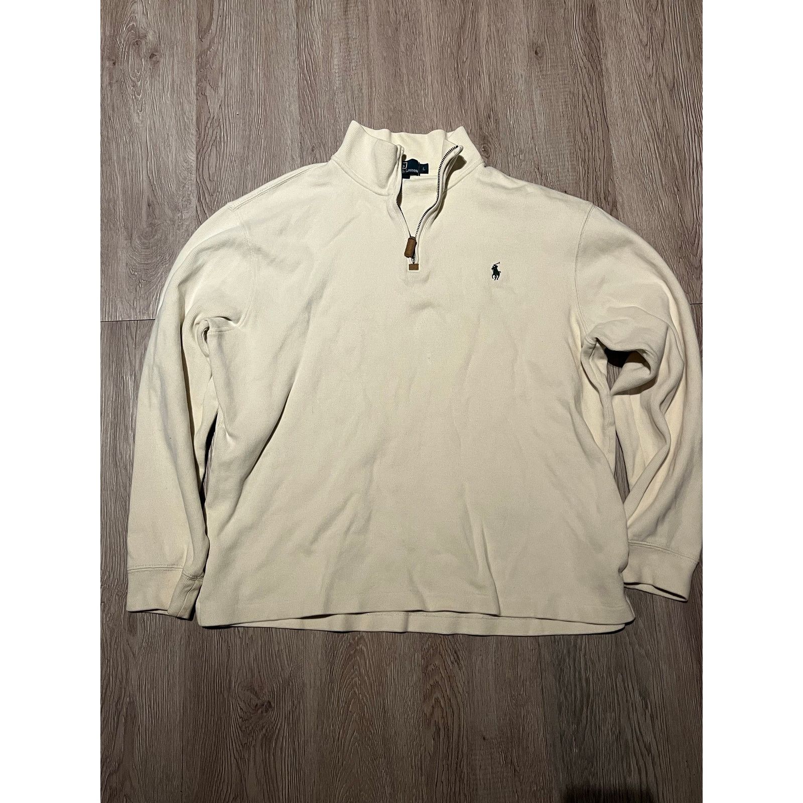 Polo Ralph Lauren Polo Ralph Lauren - Quarter Zip sweater / Cream / Large Size US L / EU 52-54 / 3 - 1 Thumbnail