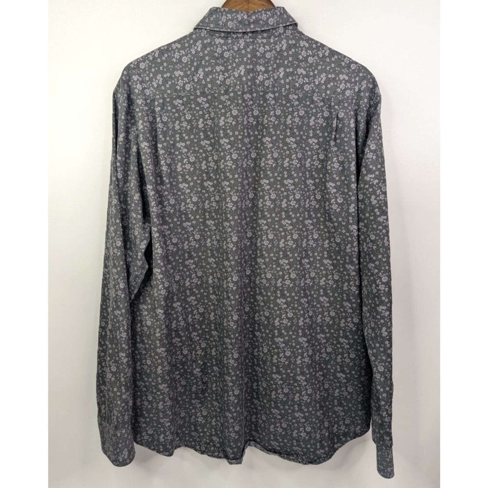 Vintage Penguin Munsingwear Floral Long Sleeve Grey Shirt Mens 2XL Button Classic Fit Size US XXL / EU 58 / 5 - 4 Thumbnail