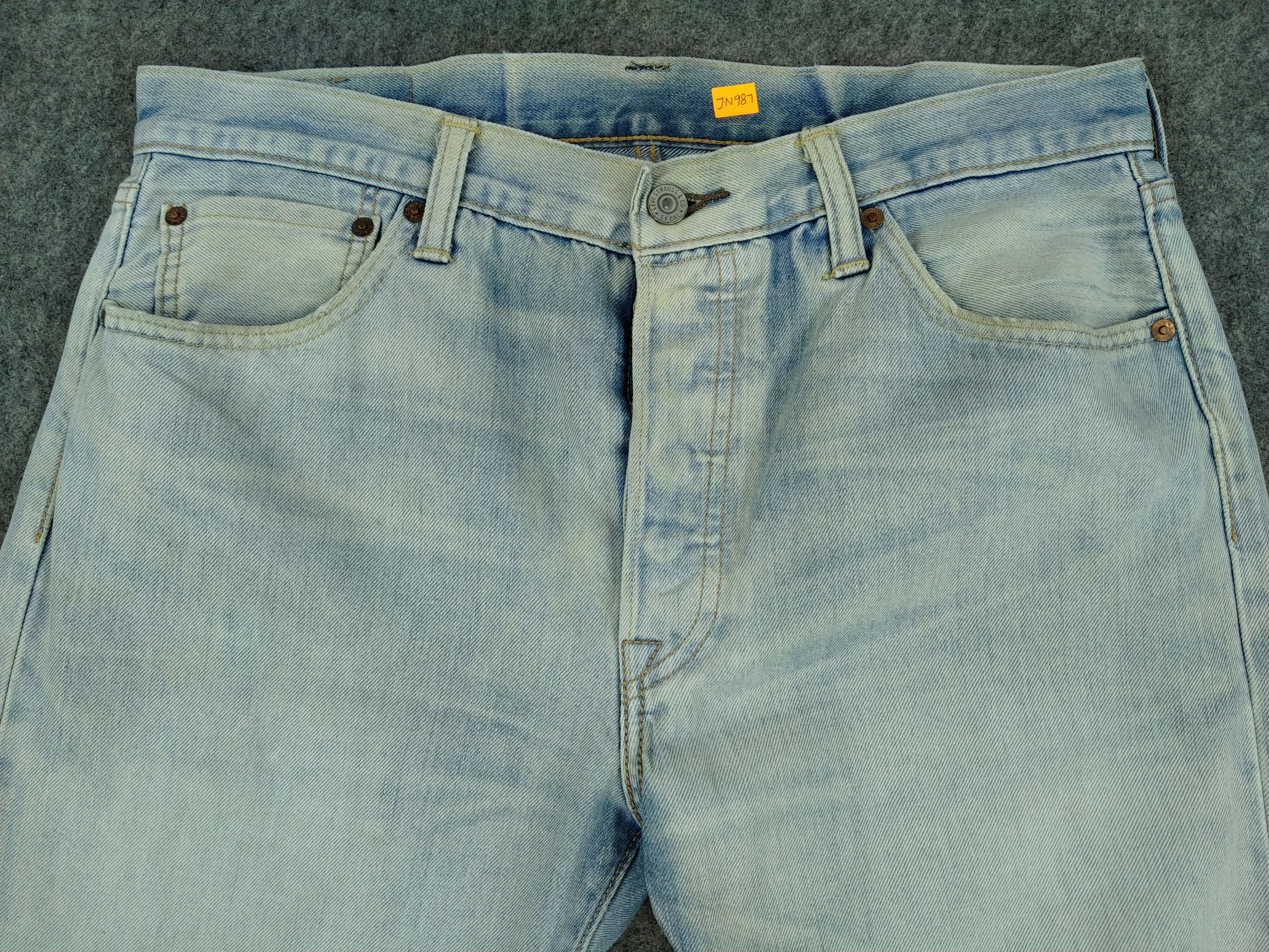 Levi's Light Blue Wash Levi's 501 Jeans 34x25 Denim -JN987 Size US 34 / EU 50 - 3 Thumbnail