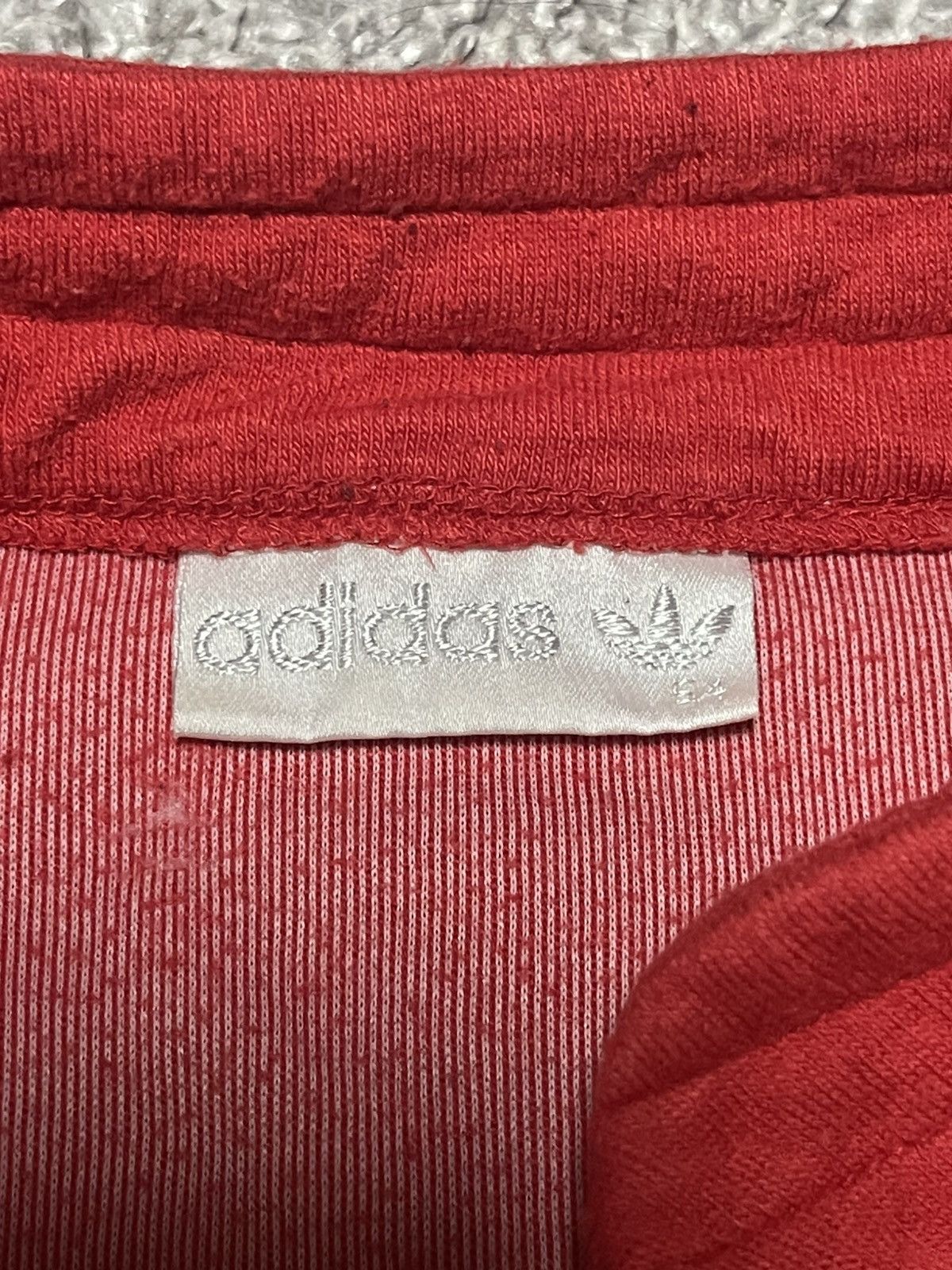 Adidas Adidas Vintage Climalite Red West Germany Zip Pullover Size US L / EU 52-54 / 3 - 7 Thumbnail