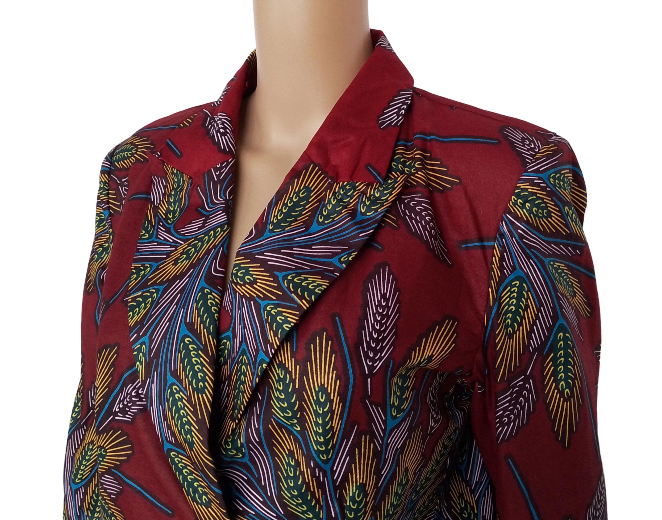 Other Cotton Jacket Women Suit African Ankara Print Size L / US 10 / IT 46 - 4 Thumbnail
