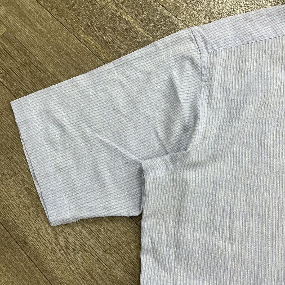 Issey Miyake Vintage Issey Miyake Sky Blue Striped Button Up Shirt Size US M / EU 48-50 / 2 - 11 Thumbnail