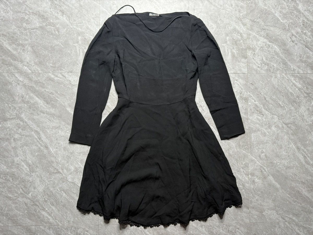 Miu-miu F/W 13 Midi Dress With Hem Lace trimmed Detail