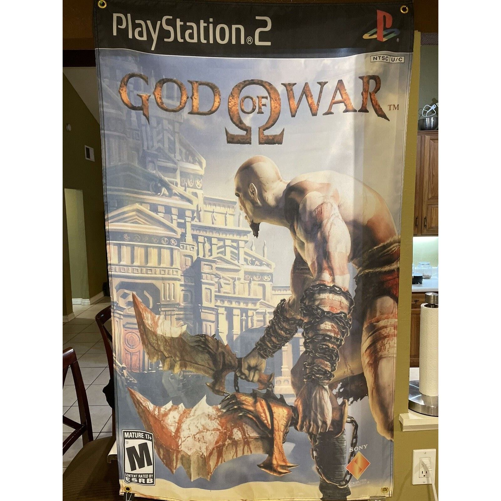 Playstation God Of War 5' Flag Banner Sony PS2 PlayStation Size ONE SIZE - 1 Thumbnail
