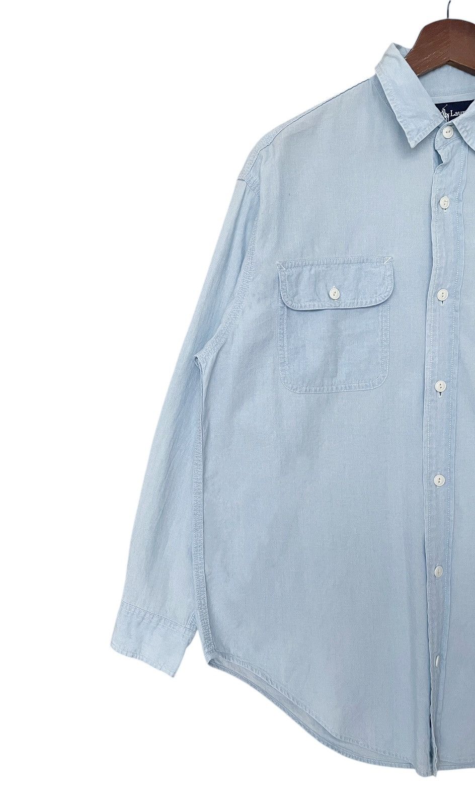 Polo Ralph Lauren Vintage Brand Polo Ralph Lauren Chambray 1990s Size US L / EU 52-54 / 3 - 3 Thumbnail