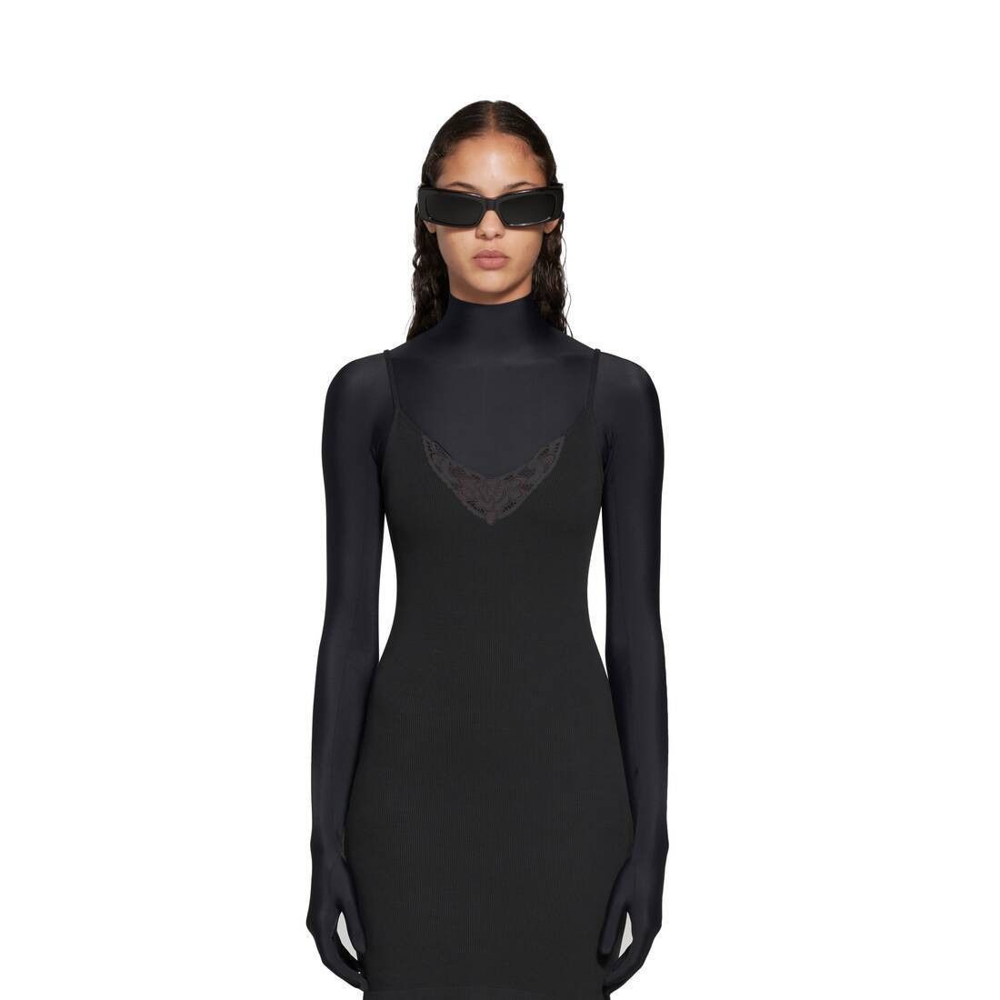 Balenciaga o1bcso1str1124 Outside Loop Strap Mini Dress in Washed Black Size M / US 6-8 / IT 42-44 - 6 Thumbnail