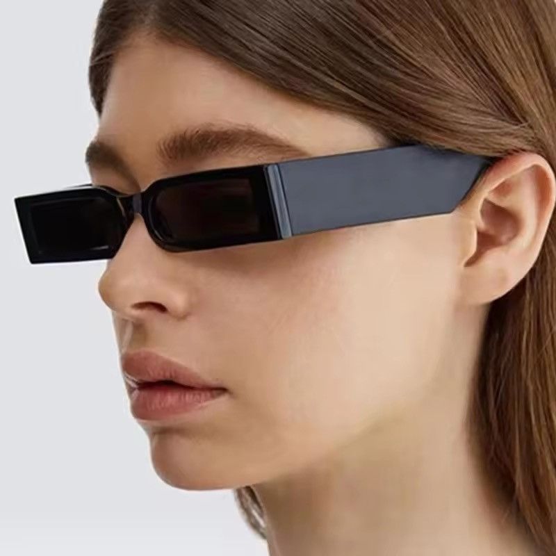 Designer Small Frame Rectangle Fashion Sunglasses Size ONE SIZE - 2 Thumbnail