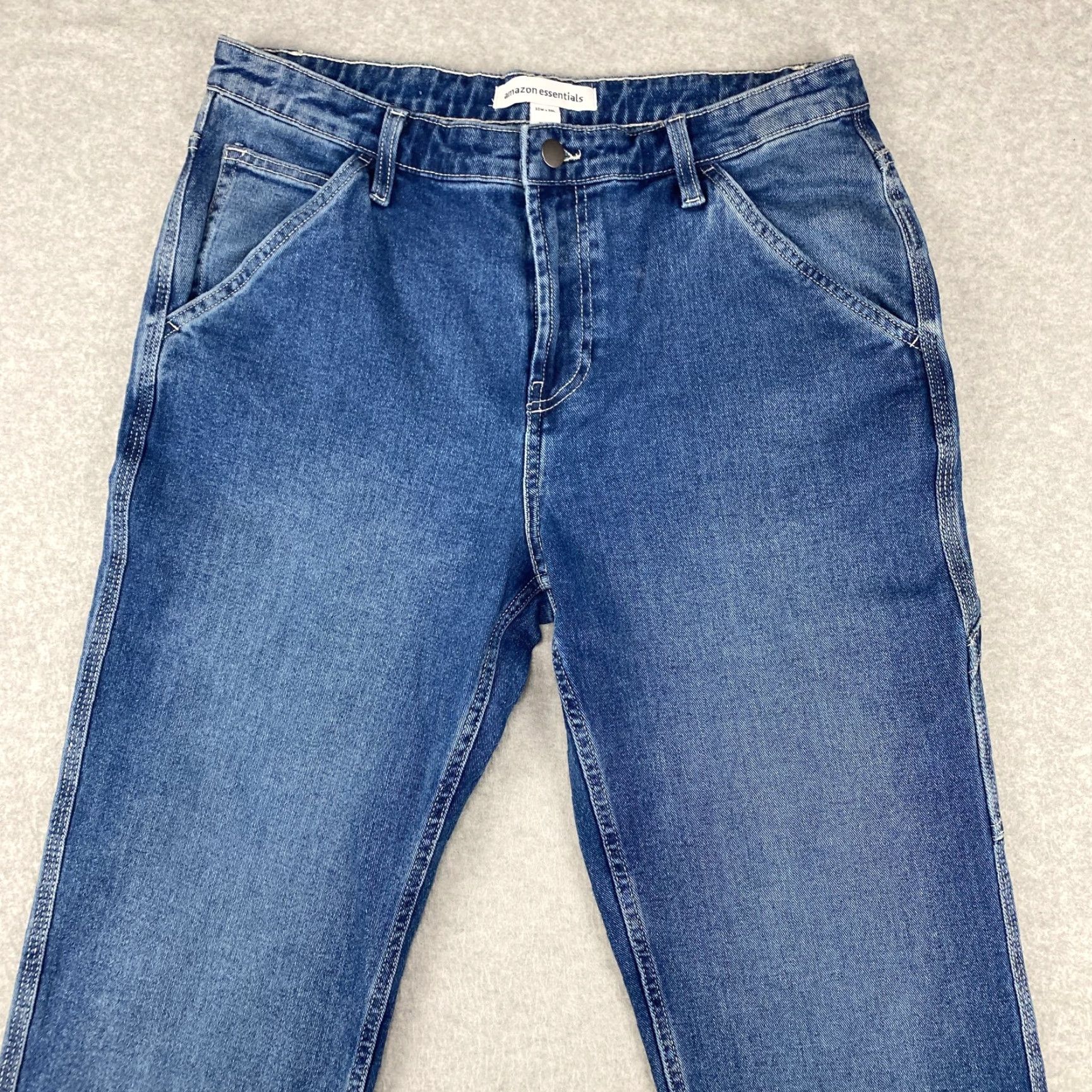 Essentials Amazon Essentials Jeans Mens 33X30 Blue Straight Leg Pockets Loose Fit Stretch 2 Size US 33 - 3 Thumbnail