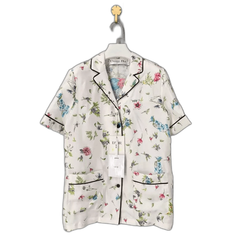 Dior dior floral print short sleeve shirt Size US S / EU 44-46 / 1 - 1 Thumbnail