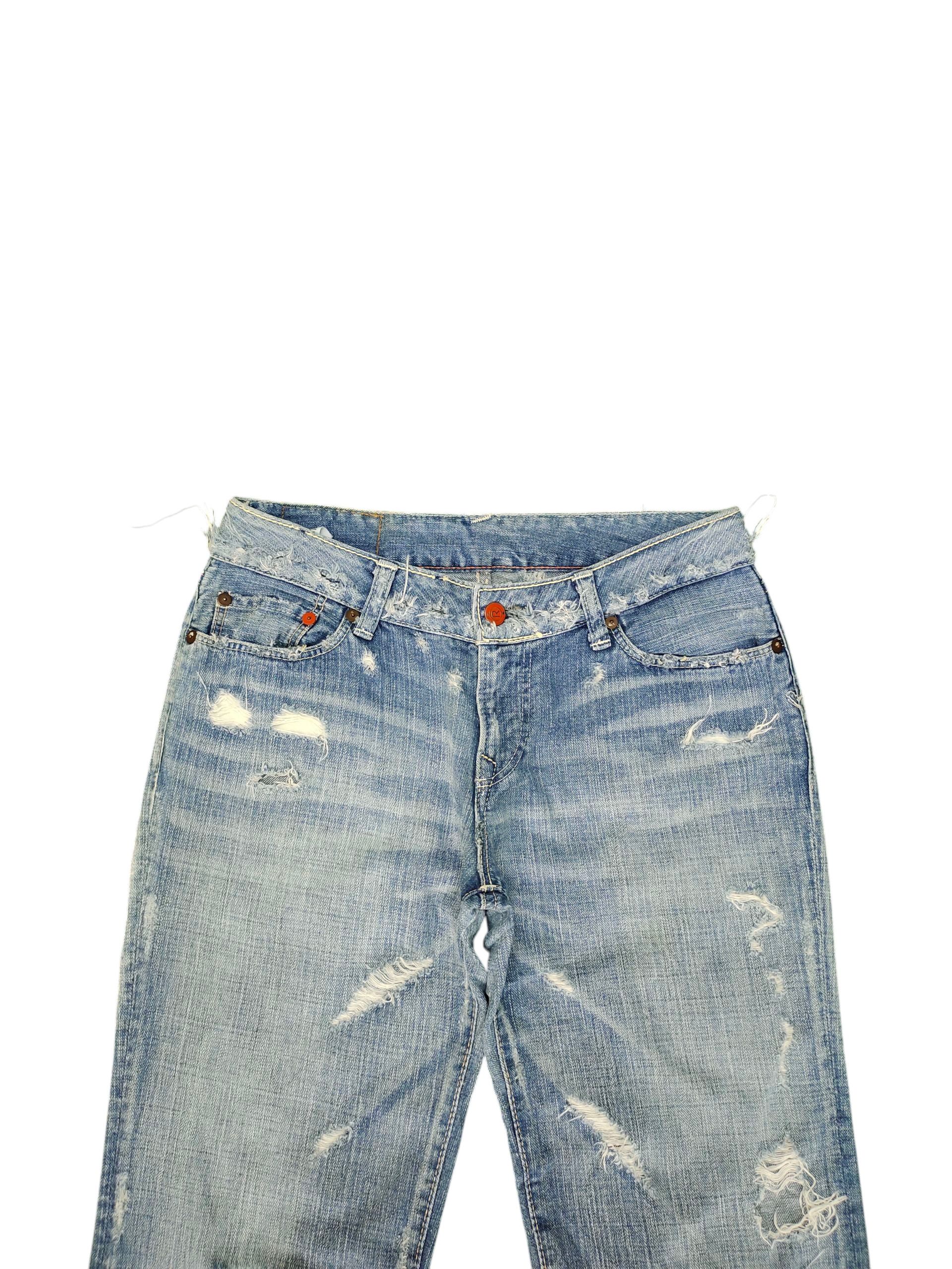 Kapital Vintage 45rpm Japan Clawmark Distress Denim Jeans Size US 30 / EU 46 - 2 Thumbnail